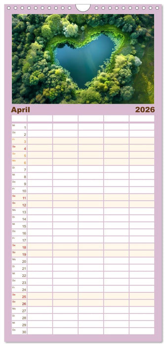 Mit dem Herzen der Natur (CALVENDO Familienplaner 2026)