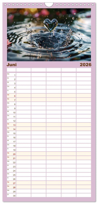 Mit dem Herzen der Natur (CALVENDO Familienplaner 2026)