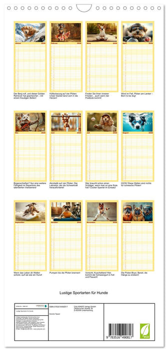 Lustige Sportarten für Hunde (CALVENDO Familienplaner 2026)