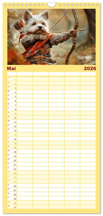 Lustige Sportarten für Hunde (CALVENDO Familienplaner 2026)