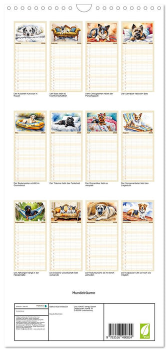 Hundeträume (CALVENDO Familienplaner 2026)