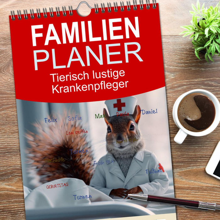 Tierisch lustige Krankenpfleger (CALVENDO Familienplaner 2026)