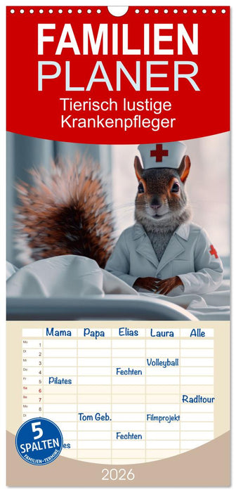 Tierisch lustige Krankenpfleger (CALVENDO Familienplaner 2026)