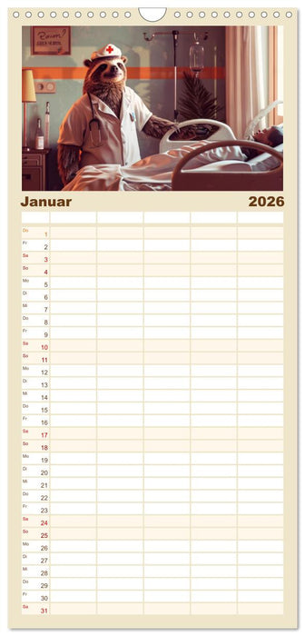 Tierisch lustige Krankenpfleger (CALVENDO Familienplaner 2026)