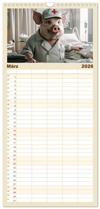 Tierisch lustige Krankenpfleger (CALVENDO Familienplaner 2026)