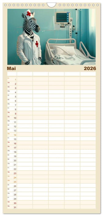 Tierisch lustige Krankenpfleger (CALVENDO Familienplaner 2026)