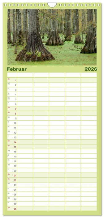 Natur Paradies Mississippi Delta (CALVENDO Familienplaner 2026)