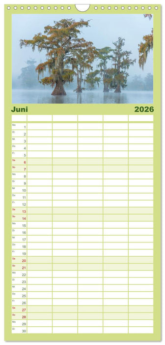 Natur Paradies Mississippi Delta (CALVENDO Familienplaner 2026)