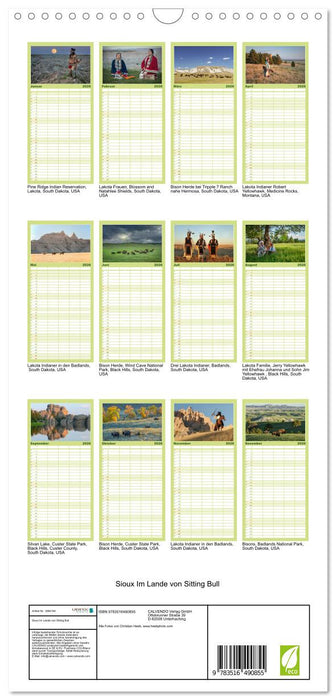 Sioux Im Lande von Sitting Bull (CALVENDO Familienplaner 2026)