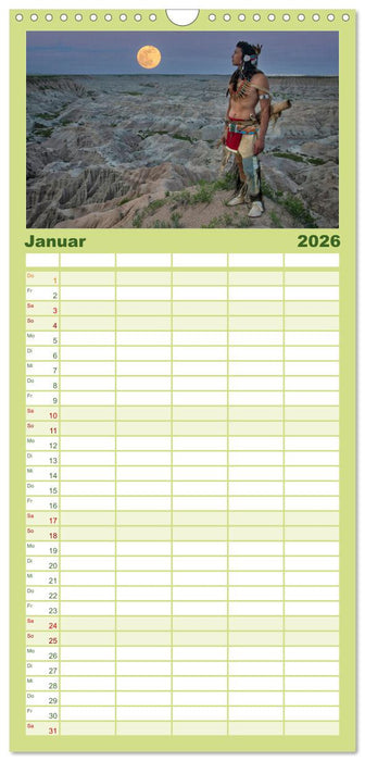 Sioux Im Lande von Sitting Bull (CALVENDO Familienplaner 2026)