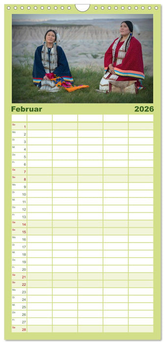 Sioux Im Lande von Sitting Bull (CALVENDO Familienplaner 2026)