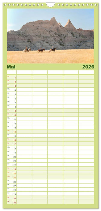 Sioux Im Lande von Sitting Bull (CALVENDO Familienplaner 2026)