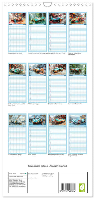 Futuristische Boliden - Asiatisch inspiriert (CALVENDO Familienplaner 2026)
