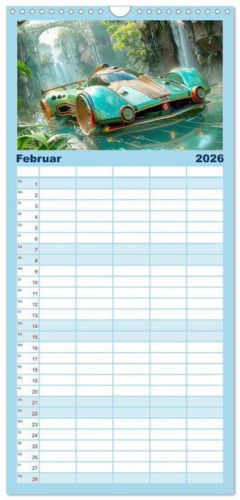 Futuristische Boliden - Asiatisch inspiriert (CALVENDO Familienplaner 2026)