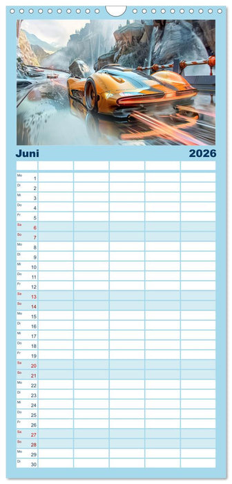 Futuristische Boliden - Asiatisch inspiriert (CALVENDO Familienplaner 2026)