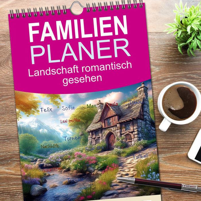 Landschaft romantisch gesehen (CALVENDO Familienplaner 2026)