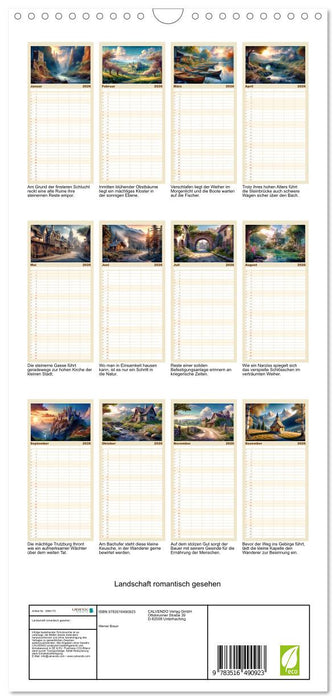 Landschaft romantisch gesehen (CALVENDO Familienplaner 2026)