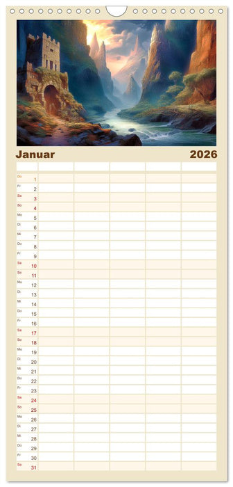 Landschaft romantisch gesehen (CALVENDO Familienplaner 2026)