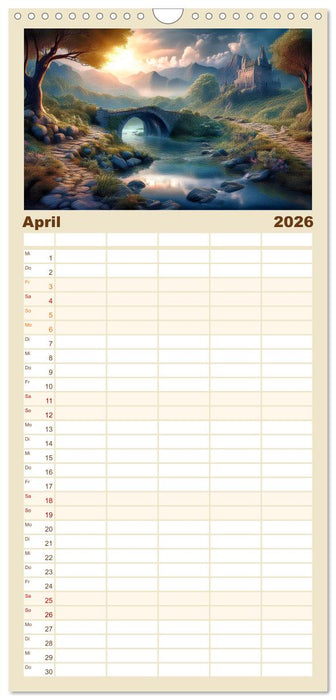 Landschaft romantisch gesehen (CALVENDO Familienplaner 2026)