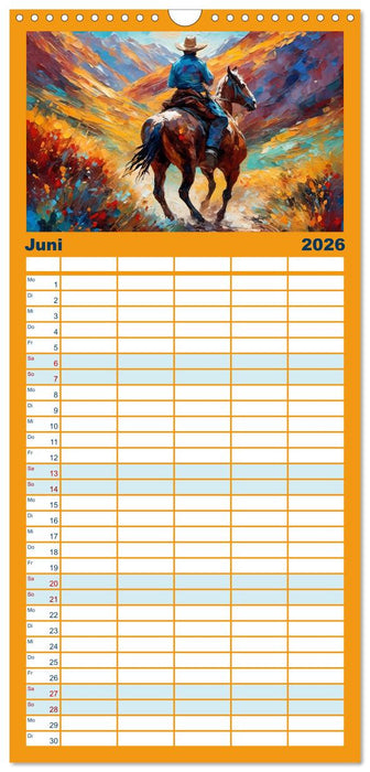 Wild West Moments (CALVENDO Familienplaner 2026)