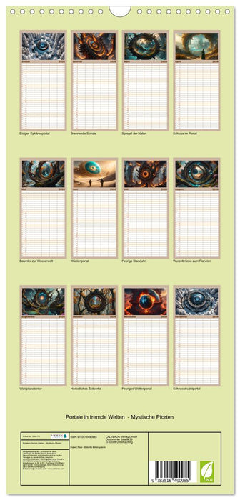 Portale in fremde Welten - Mystische Pforten (CALVENDO Familienplaner 2026)