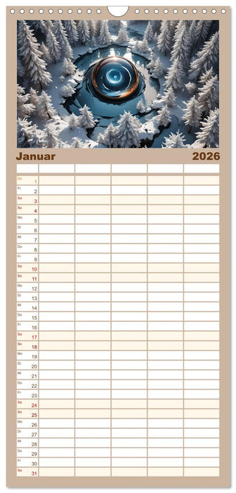 Portale in fremde Welten - Mystische Pforten (CALVENDO Familienplaner 2026)