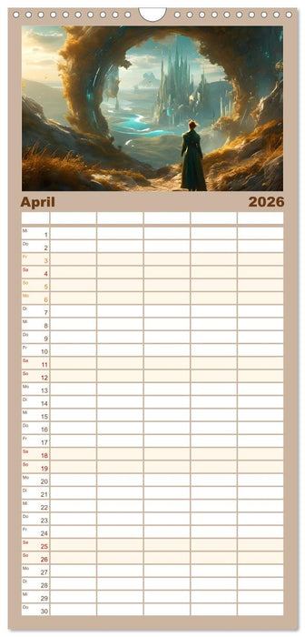 Portale in fremde Welten - Mystische Pforten (CALVENDO Familienplaner 2026)