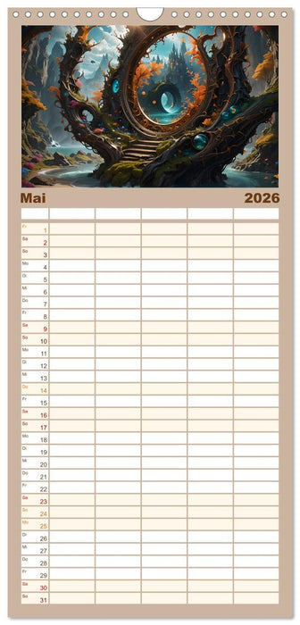 Portale in fremde Welten - Mystische Pforten (CALVENDO Familienplaner 2026)
