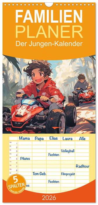 Der Jungen-Kalender (CALVENDO Familienplaner 2026)