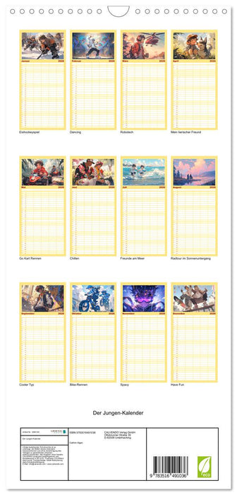 Der Jungen-Kalender (CALVENDO Familienplaner 2026)