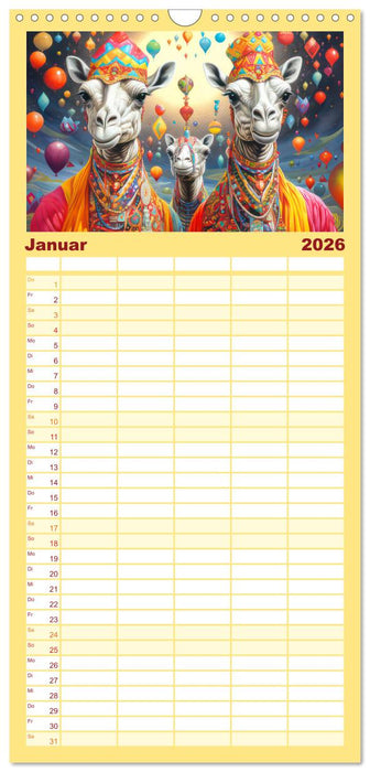 Zirkusfantasien - Bezaubernd fremdartig (CALVENDO Familienplaner 2026)