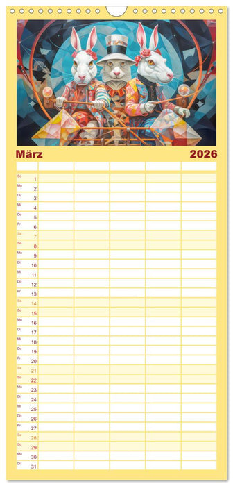 Zirkusfantasien - Bezaubernd fremdartig (CALVENDO Familienplaner 2026)