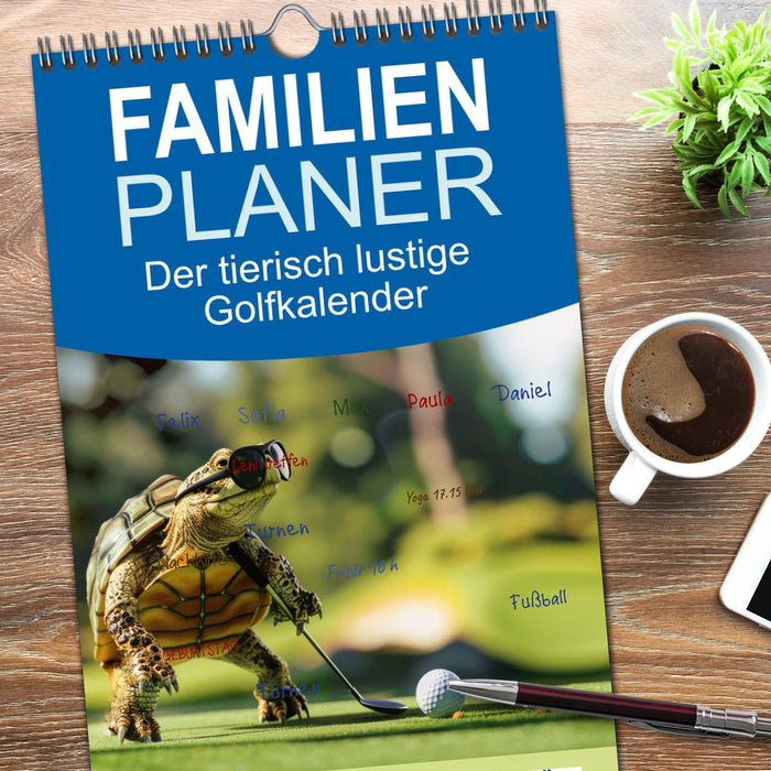 Der tierisch lustige Golfkalender (CALVENDO Familienplaner 2026)