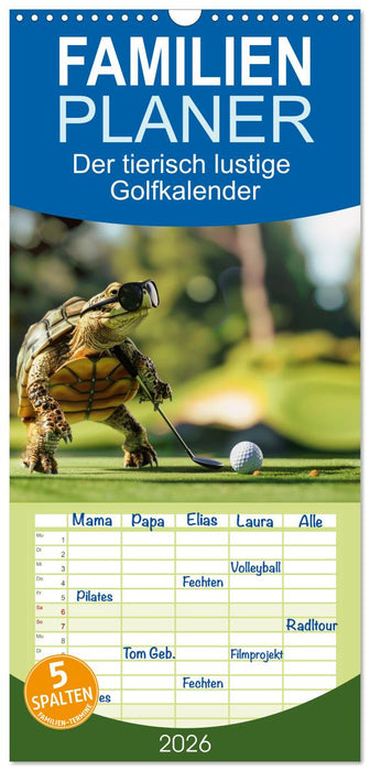 Der tierisch lustige Golfkalender (CALVENDO Familienplaner 2026)