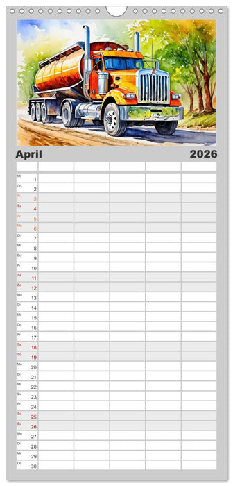 Nostalgische Trucks (CALVENDO Familienplaner 2026)