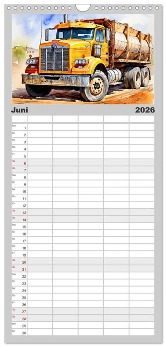 Nostalgische Trucks (CALVENDO Familienplaner 2026)