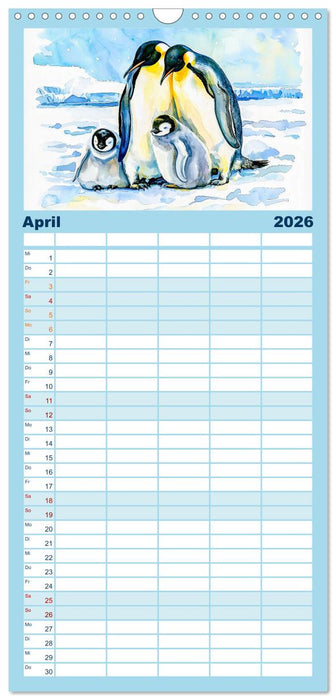 Eisige Polarkreise - Faszination der polaren Tierwelt (CALVENDO Familienplaner 2026)