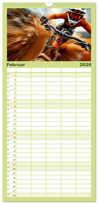 Mountainbike Erlebnisse (CALVENDO Familienplaner 2026)