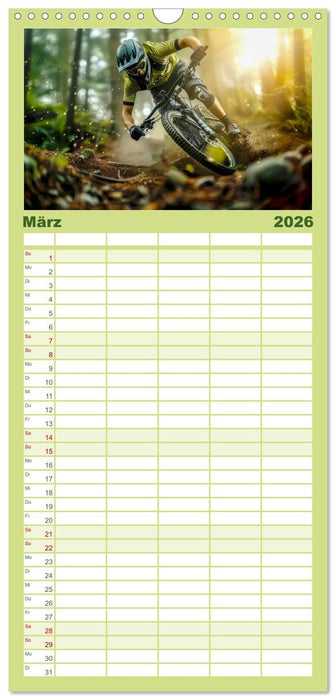 Mountainbike Erlebnisse (CALVENDO Familienplaner 2026)