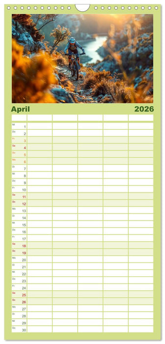 Mountainbike Erlebnisse (CALVENDO Familienplaner 2026)