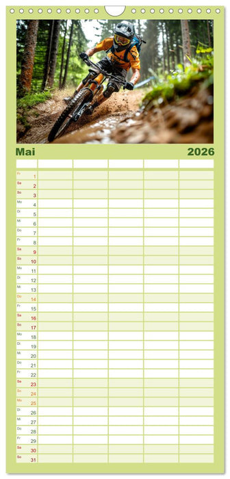 Mountainbike Erlebnisse (CALVENDO Familienplaner 2026)