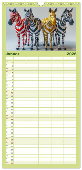 Modern Art Animals (CALVENDO Familienplaner 2026)