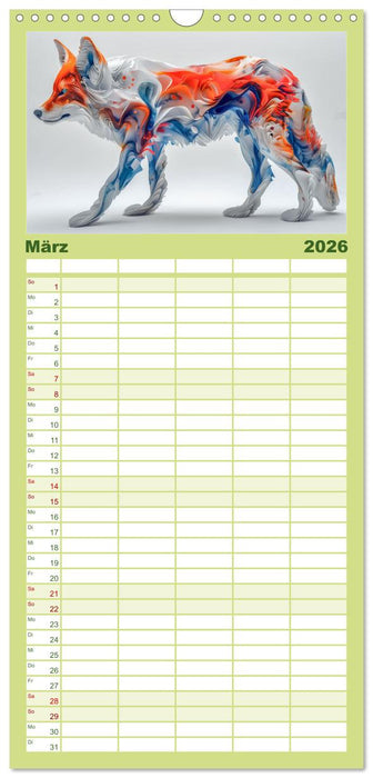 Modern Art Animals (CALVENDO Familienplaner 2026)