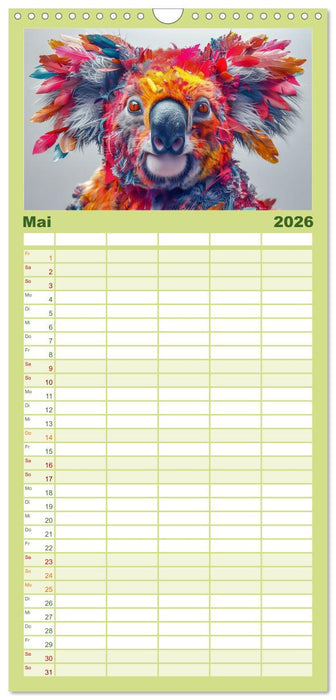 Modern Art Animals (CALVENDO Familienplaner 2026)