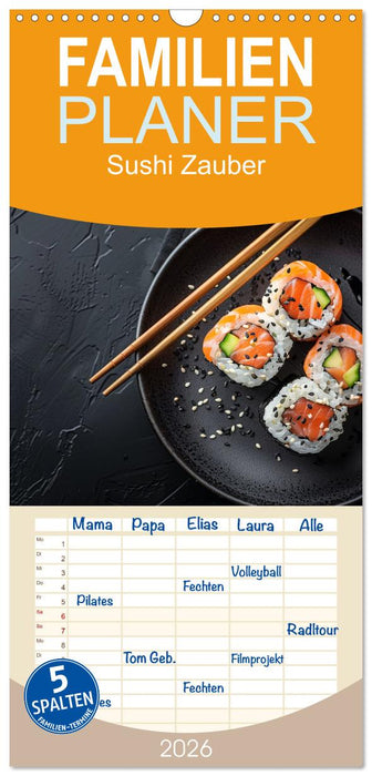 Sushi Zauber (CALVENDO Familienplaner 2026)