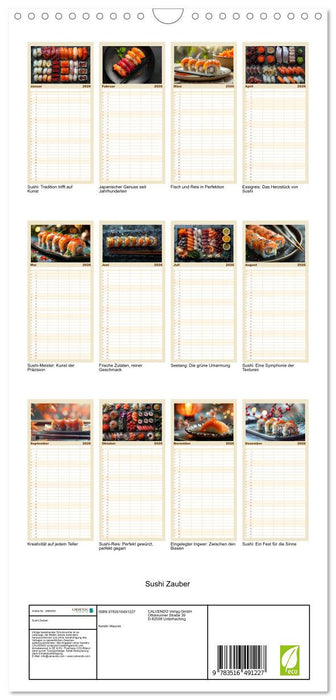 Sushi Zauber (CALVENDO Familienplaner 2026)