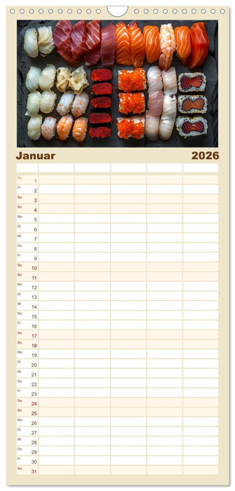 Sushi Zauber (CALVENDO Familienplaner 2026)