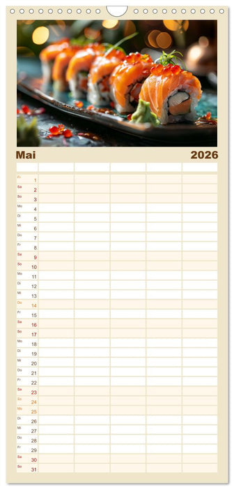 Sushi Zauber (CALVENDO Familienplaner 2026)