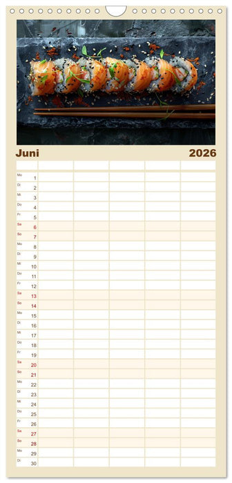Sushi Zauber (CALVENDO Familienplaner 2026)