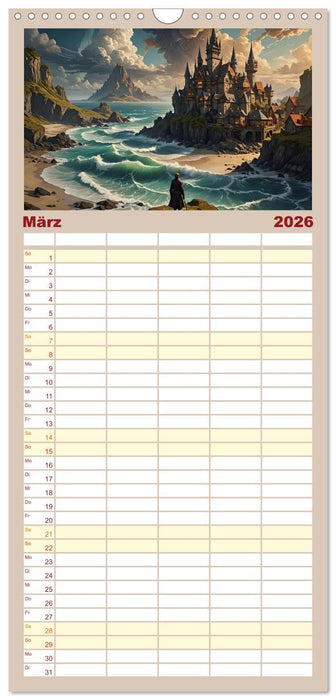 Mittelalterliche Städte und Burgen (CALVENDO Familienplaner 2026)